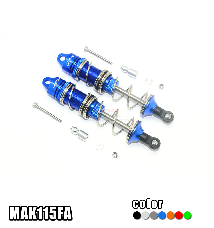 ALLOY FRONT DOUBLE SECTION SPRING DAMPERS 115MM SET MAK115FA FOR 1/8 ARRMA KRATON (Front), OUTCAST (Front), SENTON (Rear), TYPHO
